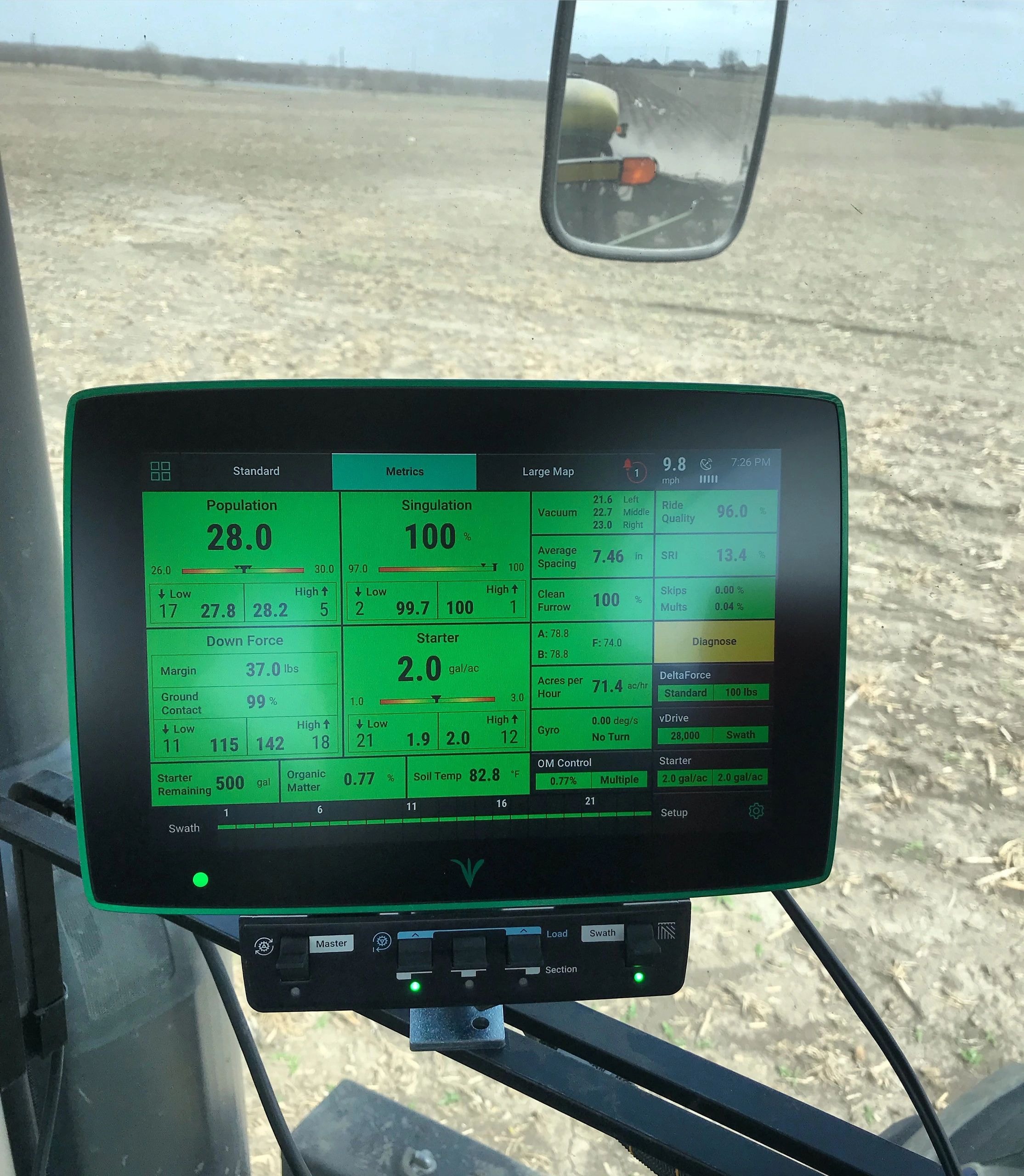 Agricultural equipment display monitor